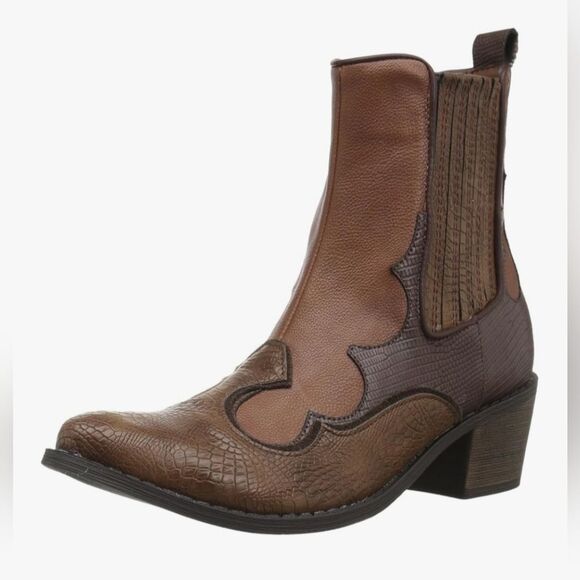 Women's Western Ankle Boots - Picture 1 of 12